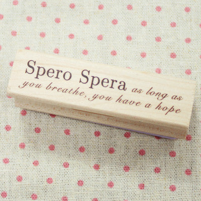 Long Line Wood Stamp - Message 02 - Sper Spera