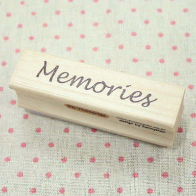 Long Line Wood Stamp - Message 06 - Memories