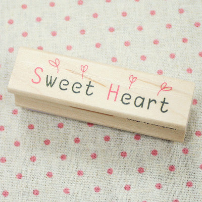 Long Line Wood Stamp - Message 10 - Sweet Heart