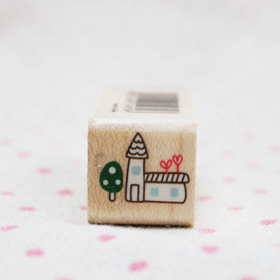 Wood Stamp - Deco - D11 - House