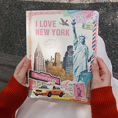 Stitch Notebook - New York - Vintage Collage - Line Note - L - VY1644