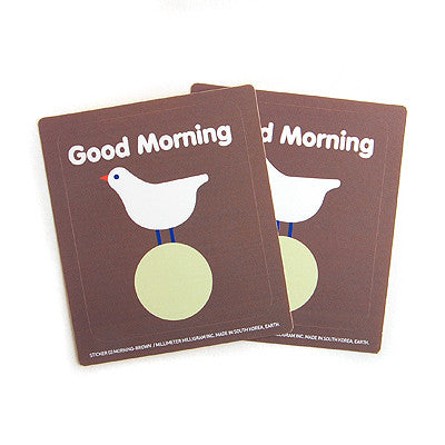 Sticker MMMG 03 - Good Morning - Brown