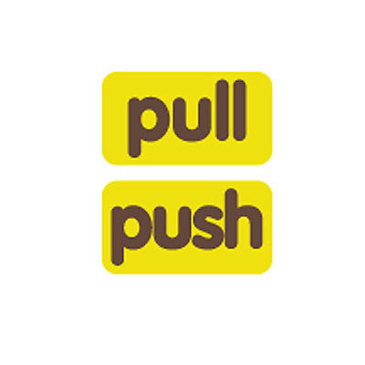 Sticker MMMG 03 - Pull-Push - Brown