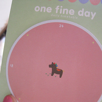 Post-It Daily Timetable - One Fine Day - Pony
