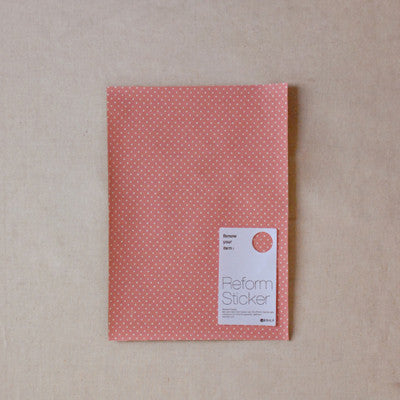 Fabric Reform Sticker - Dot ground - Pink