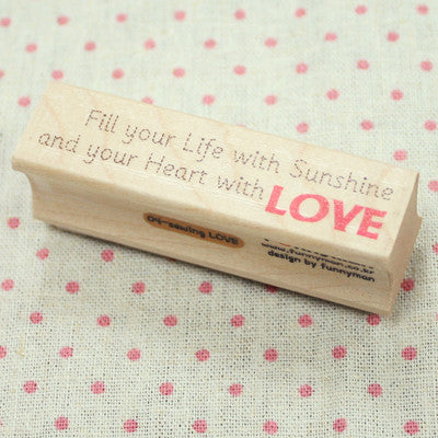 Long Line Wood Stamp - Message 04 - Sewing Love