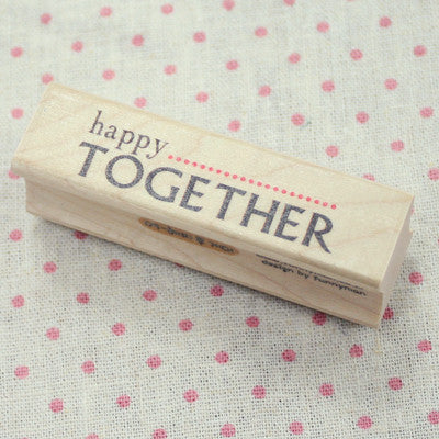 Long Line Wood Stamp - Message 09 - Happy Together