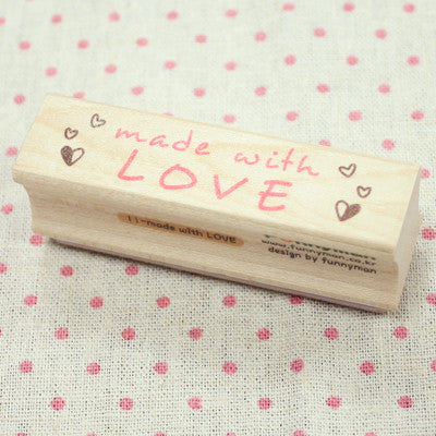 Long Line Wood Stamp - Message 11 - Made With Love