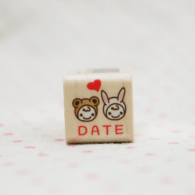 Wood Stamp - My Love - L01 - Date