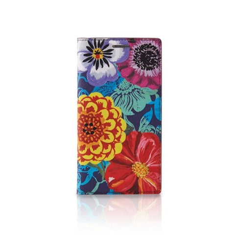 Mobile Leather Wallet Case Nathalie Lete - Galaxy S6  - Flower Karma - NL3330