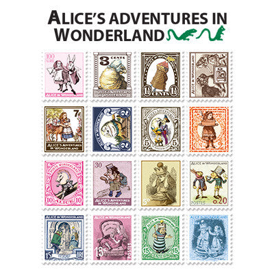 Stamp Sticker Set V.4 - Alice In Wonderland  - A Type 02 - AL4603