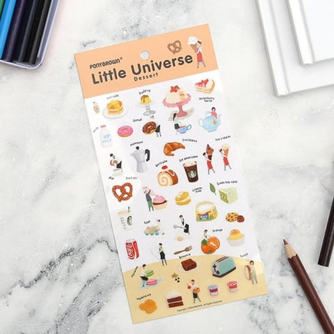 Little Universe Sticker Pony Brown - Dessert