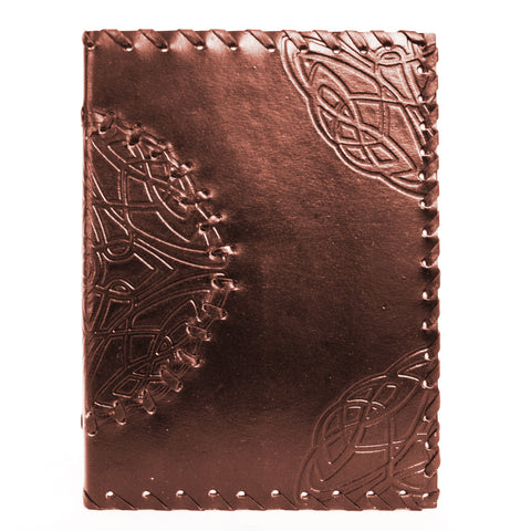 Handmade Leather Notebook - Medallion - Brown